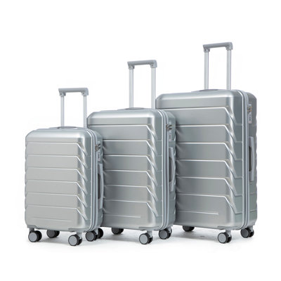 20"/24"/28" 3 Pcs/Set In ABS Spinner Wheel Luggage, Matching Color , With Combination Lock
