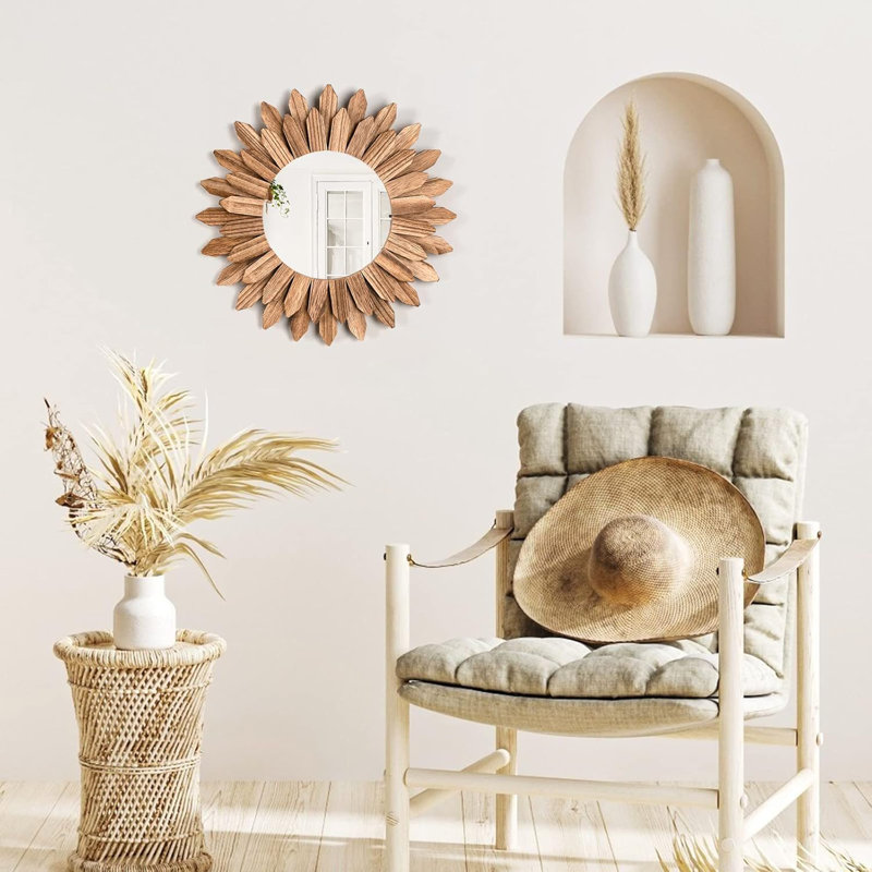Sunburst Mirror, Brown