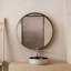 31.5 Inch Surface Mount Round Metal Framed Medicine Cabinet With Mirror And Adjustable Shelves Black Wall Mirror With Storage For Bathroom, Matte Black