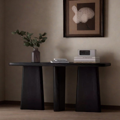 Wabi-Sabi Style Solid Wood Console Table