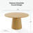 Solid Wood Dining Table Round Pedestal Kitchen Table-1422783371-1422783370
