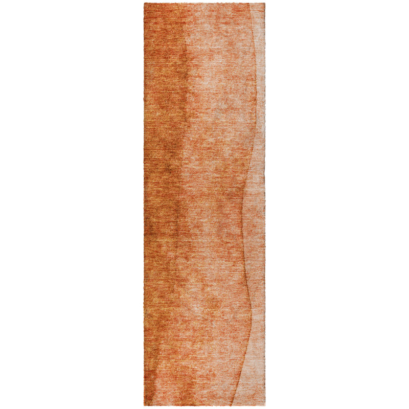 Tapis dégradé Premium à poils longs lavable à la machine ADS625, Paprika, 2'3" x 7'6" Runner