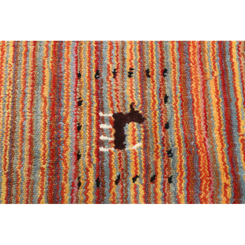 Kashkuli Gabbeh Red Rug 3'0" x 4'9"