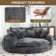 Oversized Bean Bag Sofa - Large Round Loveseat With Pillows