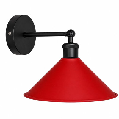 Industrial Adjustable Wall Sconce with Conical Shade