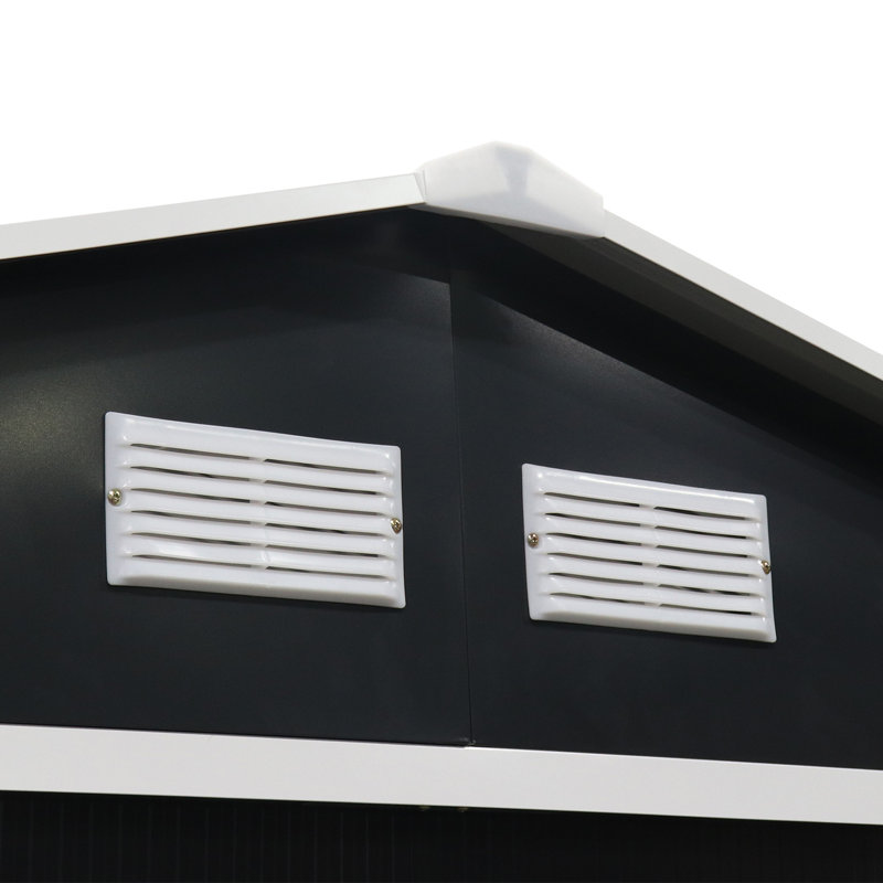 Alaiha 9ft. W x 6ft. D Metal Saltbox Garden Shed