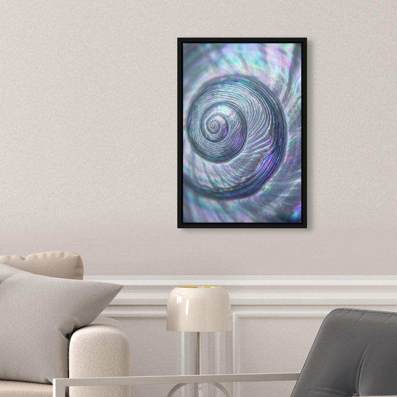Sea Spiral Print by Oliver Gal, 25"H x 17"W, Black Floater Frame