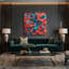«Abstract Florals 77», art mural sur toile brune-269539102