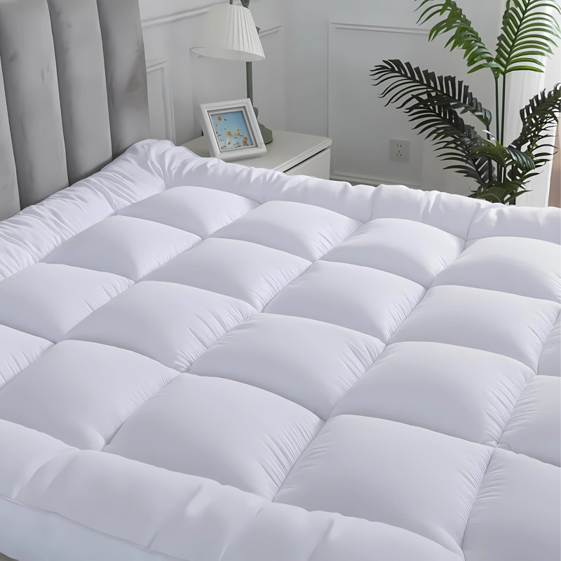 Cornette White Noise 10cm Microfiber Mattress Topper Box Stitch, Double (4'6)