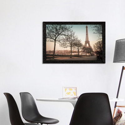 Remembering Paris 1 Piece Floater Frame Wall Art on Canvas