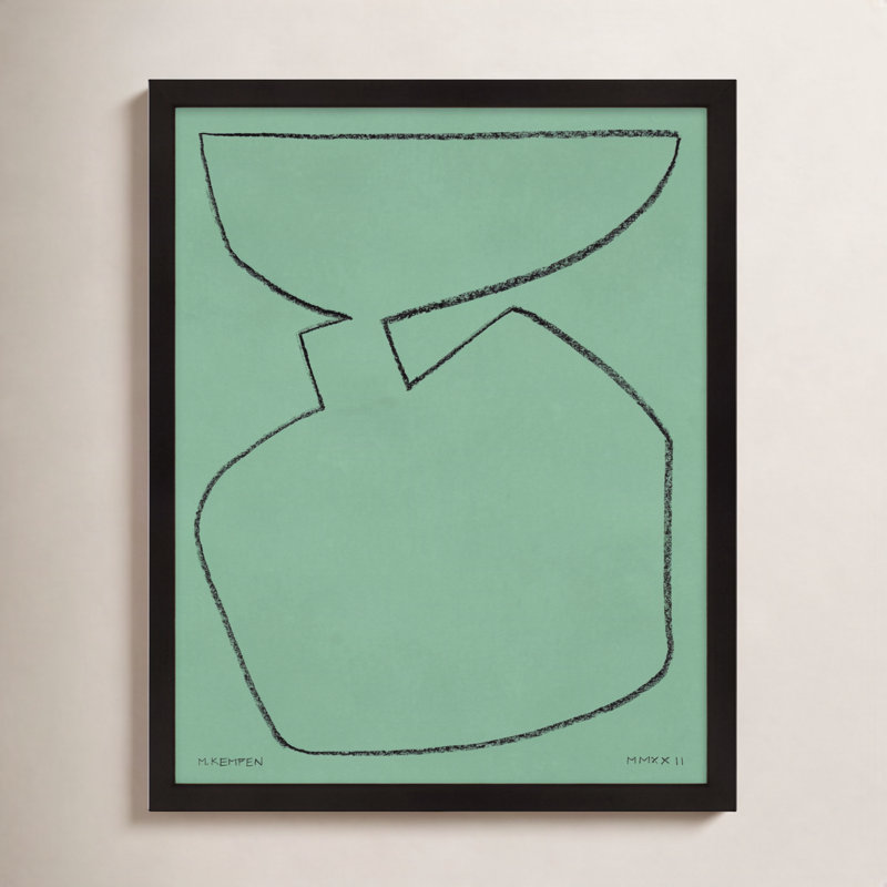 Sage 2 By Michael Kempen - Framed Wall Art, 25" H x 20" W x 1.25" D, Black