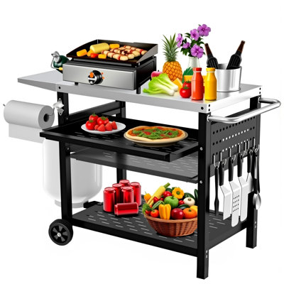 Rectangular Metal Outdoor Picnic Table , 85.45cm cm W 57.18cm cm D