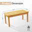 Table de patio en bois brun clair-1230664087