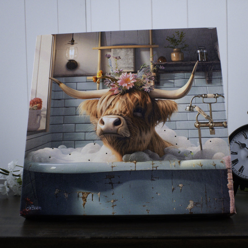 Toile de vache Highland