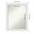 Blanco White Wood Bathroom Vanity Non-Beveled Wall Mirror-1013219923