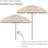 Zuri 180cm Beach Parasol