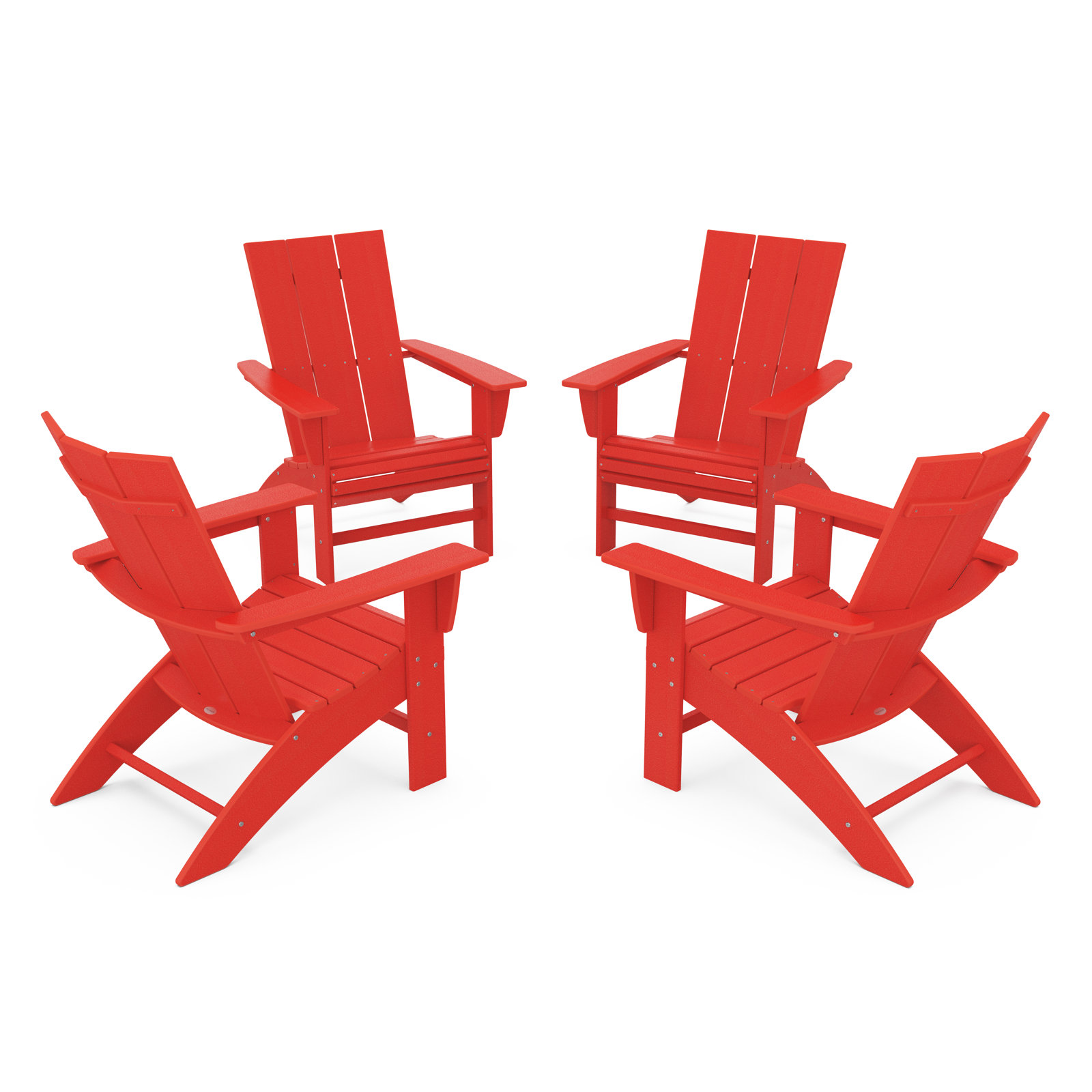 POLYWOOD® Modern Adirondack Chair, Sunset Red