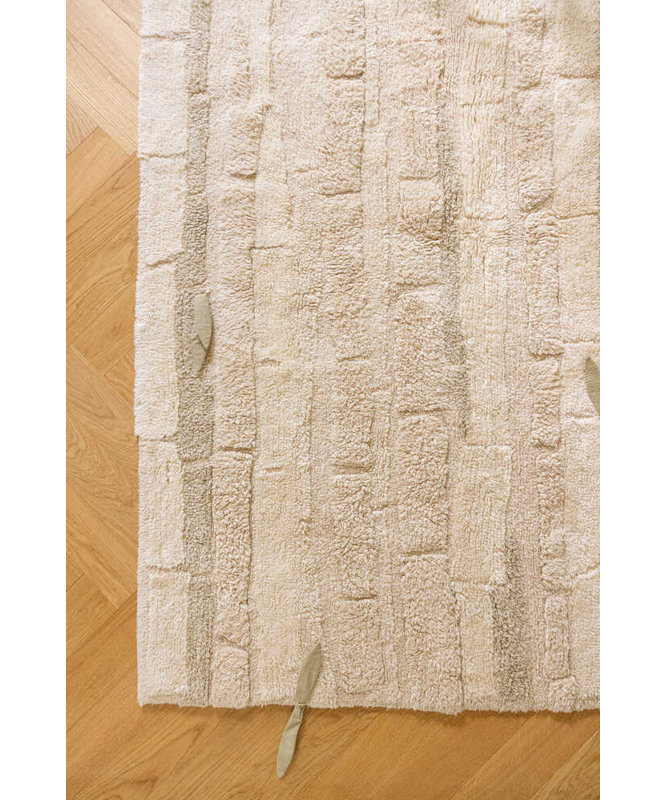 Handmade Shag Cotton Floral Area Rug