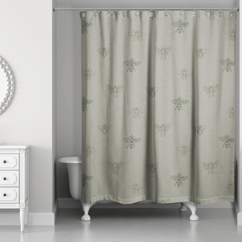 Rideau de douche simple abstrait, Vert