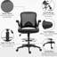 Chaise de dessinateur en filet, chaise de bureau haute avec support lombaire, accoudoirs rabattables