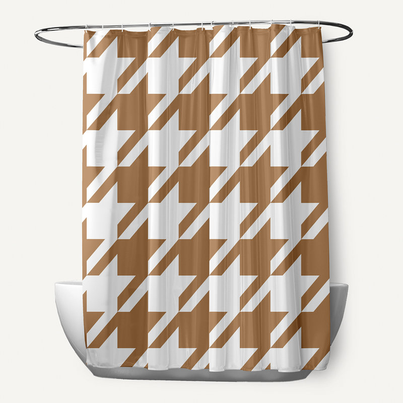 Rideau de douche simple Avelien, Brun