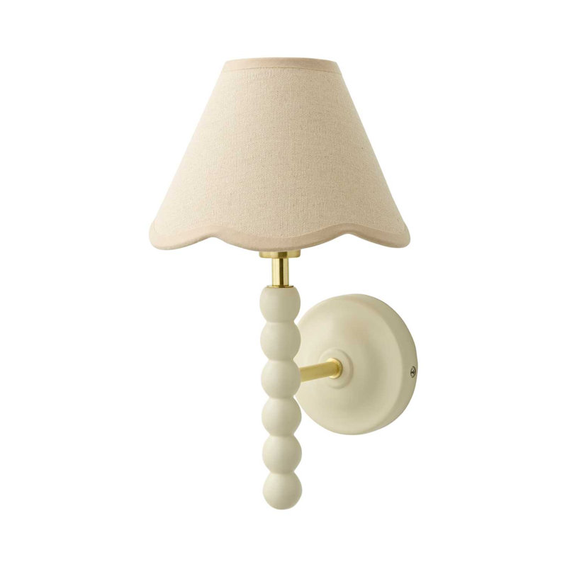 Algimanta Manufactured Wood Wallchiere, Cream/Beige, 32cm H x 19cm W x 21cm D, Satin