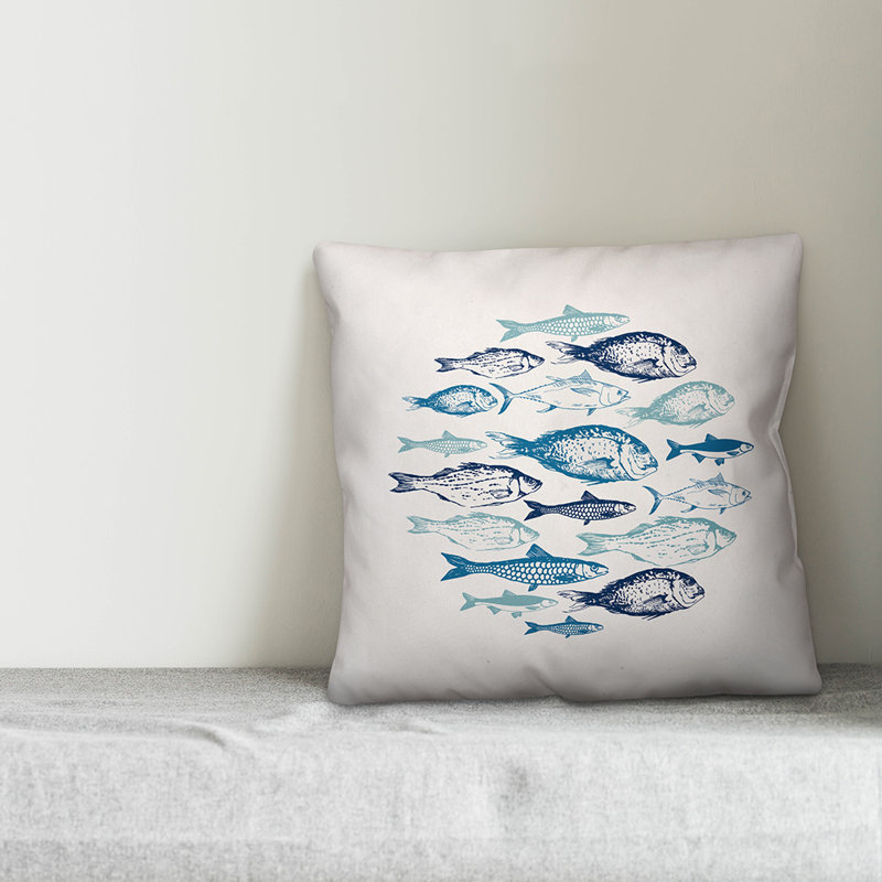  Coussin 18 "School of Fish