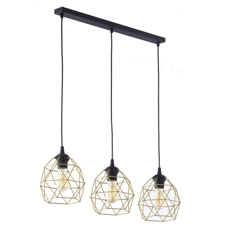 Galaxy 3 - Light Kitchen Island Pendant, Gold colours