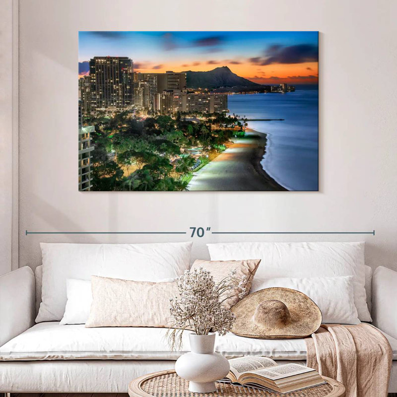 Gillard Waikiki Coast Sundown, H 32 po x l 48 po