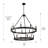 Emmalynn 15 - Light Steel Dimmable Round Chandelier