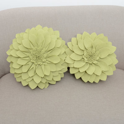 Fleur De Jardin Collection Ruffled Throw Pillow