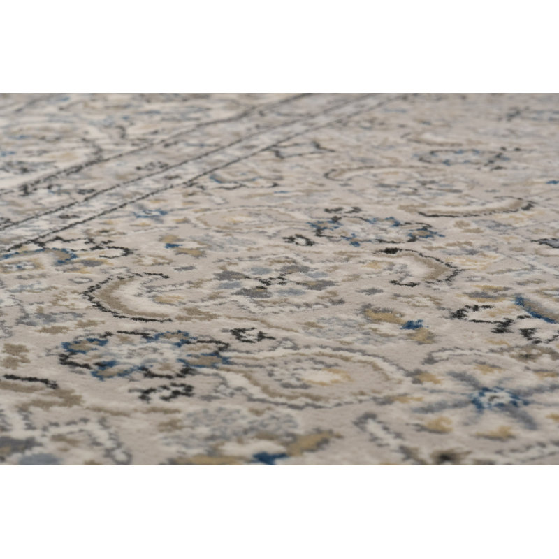 Tapis oriental gris clair / crème Attell, Ovale 2 pi 7 po x 4 pi 7 po