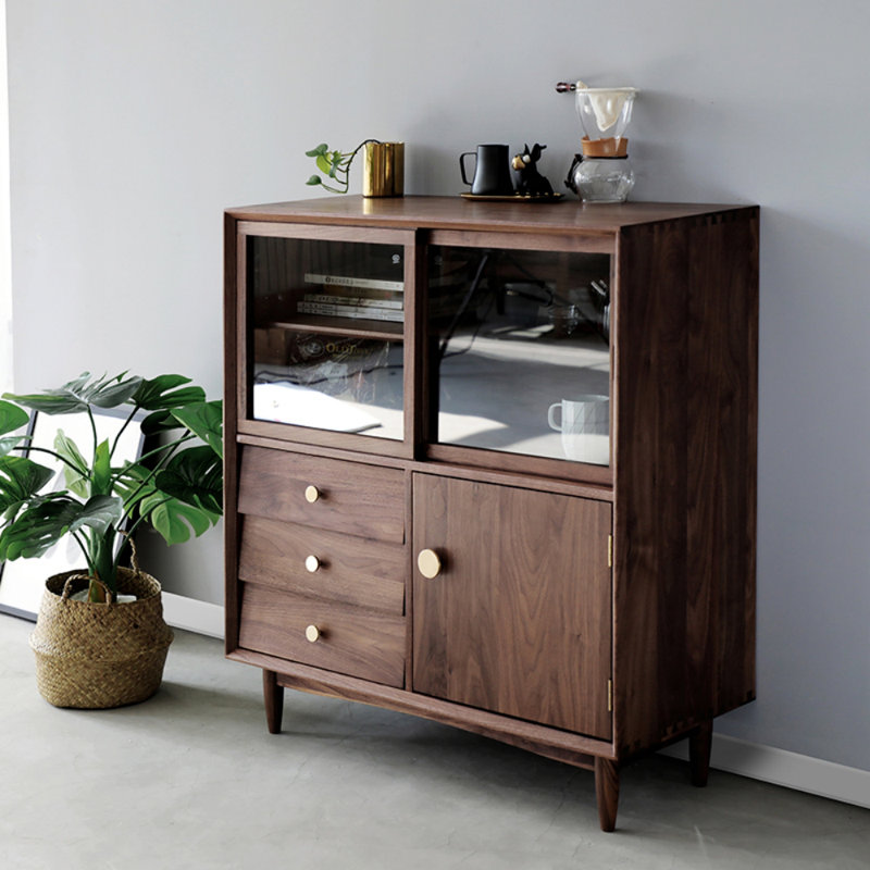 Simple Multi-Functional Sideboard, Walnut