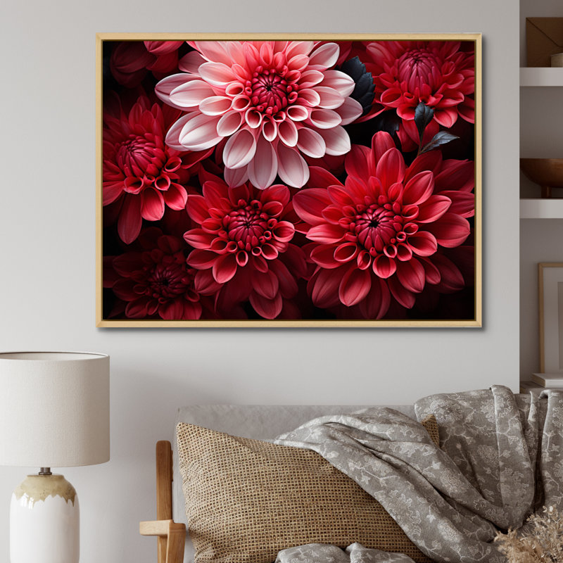 " Mums Enchanting Mums Black ", H 12 po x l 20 po x P 1 po, Cadre naturel flottant