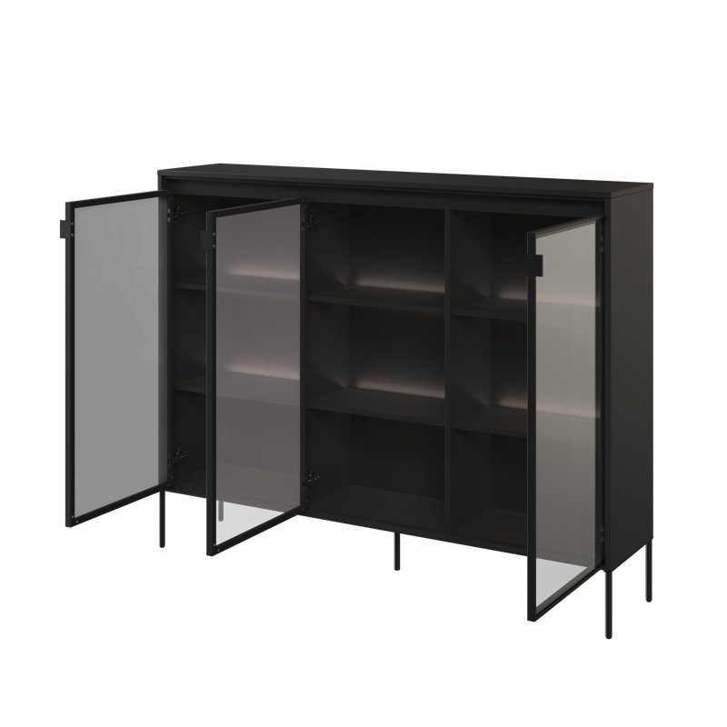 Amerion Display Cabinet, Black Matt