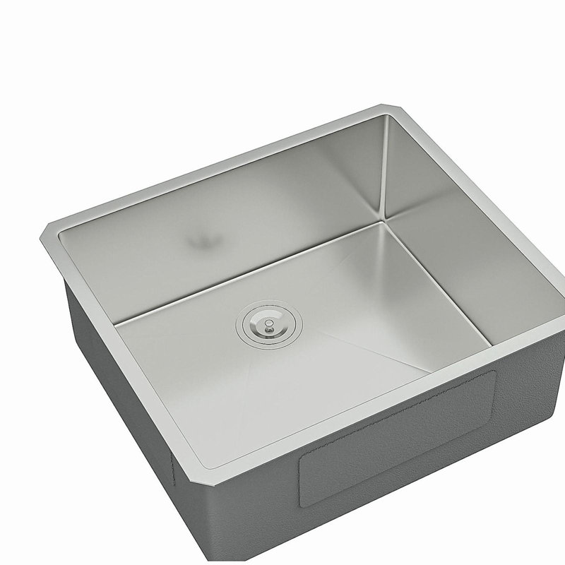 25 Inch Undermount Sink - 25"x22"x9" Undermount Stainless Steel Kitchen Sink 16 Gauge 9 Inch Deep Single Bowl Kitchen Sink Basin