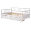 Lit de jour double en bois avec deux tiroirs, structure en pin durable et conception multifonctionnelle pour une utilisation efficace de l'espace-410021579