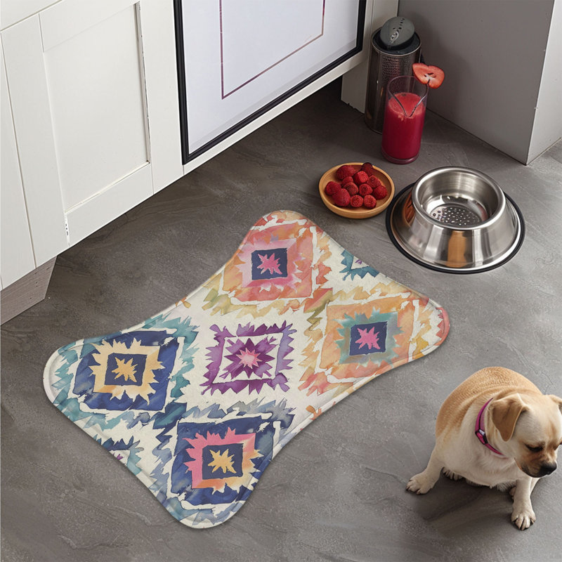 Native Geometrics - Tapis d'alimentation en os 1 pièce, Petit (14 po)