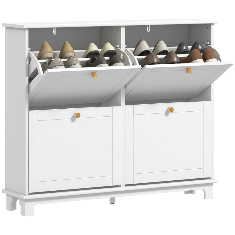 16 Pair Flip Down Shoe Storage