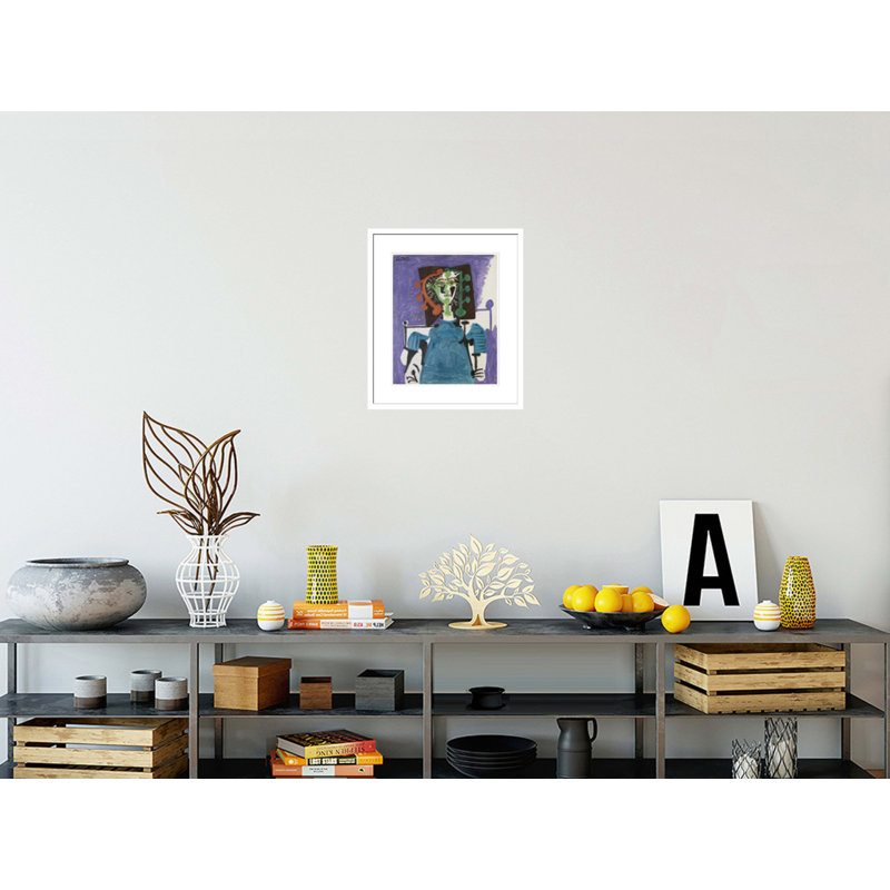 «Sitting Woman» par Pablo Picasso, impression giclée sur cadre, H 20,67 po x l 17,75 po