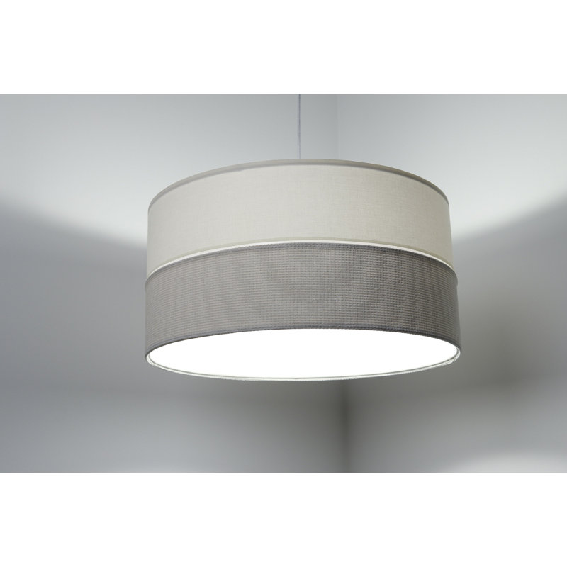 Roncy 1 - Light Drum Pendant, 102cm H x 40cm W x 40cm D, White