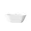 Baignoire autoportante 59 po en acrylique avec motif à losanges unique: forme ovale spacieuse, finition blanc brillant, débordement de chrome et bonde escamotable certifiée CUPC
