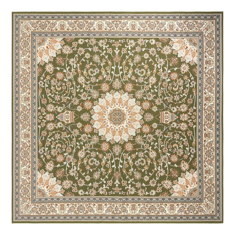 Indoor/Outdoor Traditional Area Rug, Square 10'