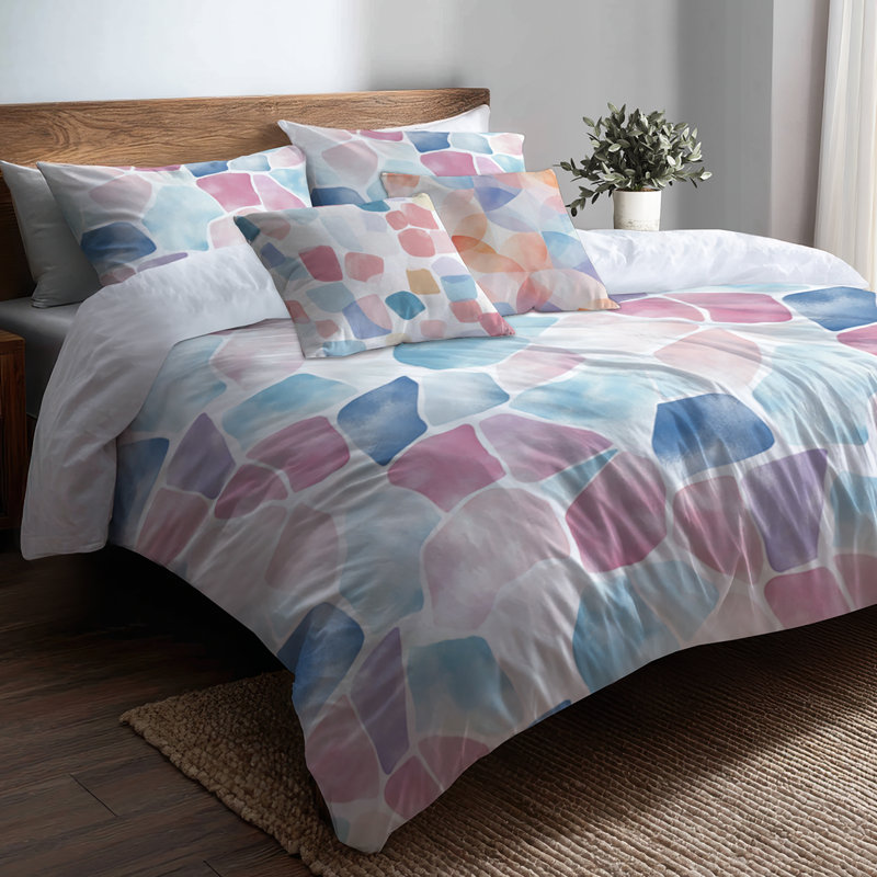 Ensemble de housse de couette et coussin décoratif Patchwork, Grand lit