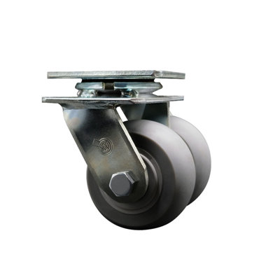 4 Inch Dual Thermoplastic Rubber Wheels Swivel Caster with Ball Bearing SCC