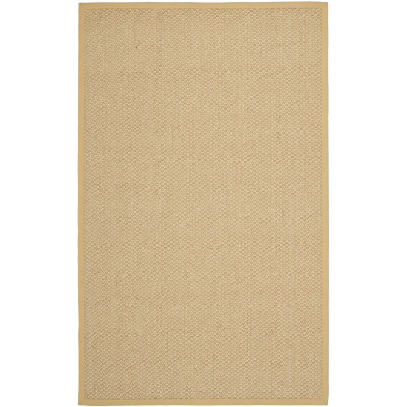 Auckland Jute/Sisal Beige/Yellow Area Rug, Rectangle 3' x 5'