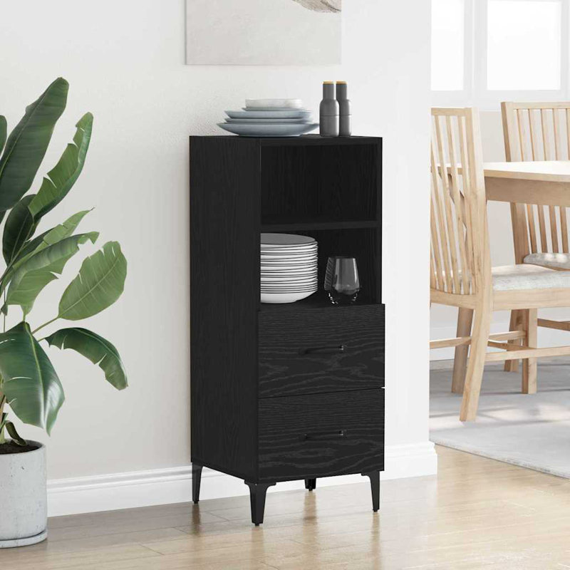34.5cm Sideboard, Black Oak