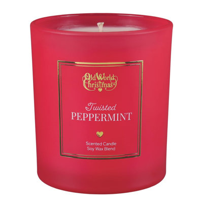 Old World Christmas Soy Wax Blend Candle, Twisted Peppermint, 8oz