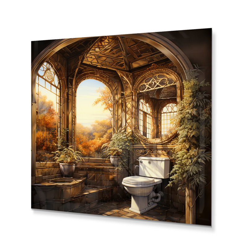 Toilette dorée Oasis métallique II, H 16 po x l 16 po x P 1 po