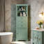 Armoire de rangement triangulaire haute avec 3 tiroirs et tablettes réglables-363512762